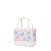 Bitty Bogg Bag - Pink Stripes & Blue Shells